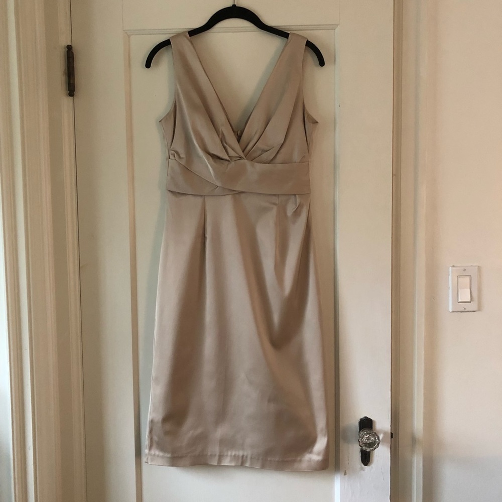 Donna Ricco Champagne Sheath Dress Size 6